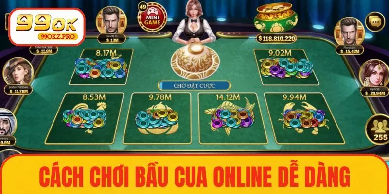 Cách chơi bầu cua online dễ dàng với nhiều biểu tượng